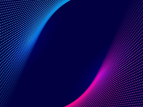 Abstract Colorful Technology Dotted Wave Background