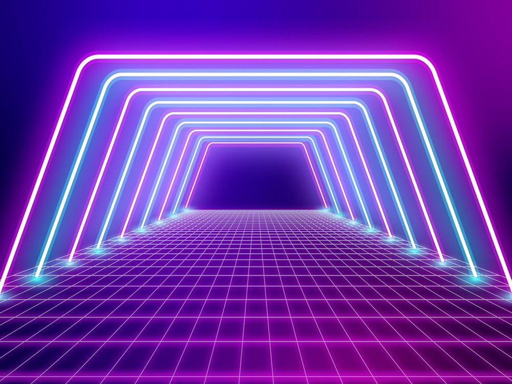 Abstract Neon Lights Background