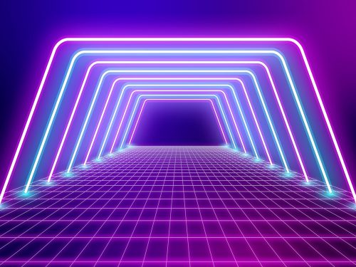 Abstract Neon Lights Background