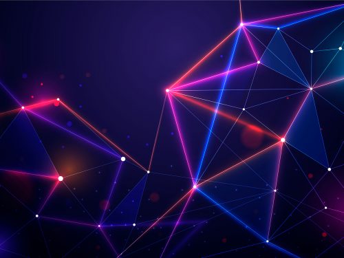 Abstract Realistic Technology Particle Background