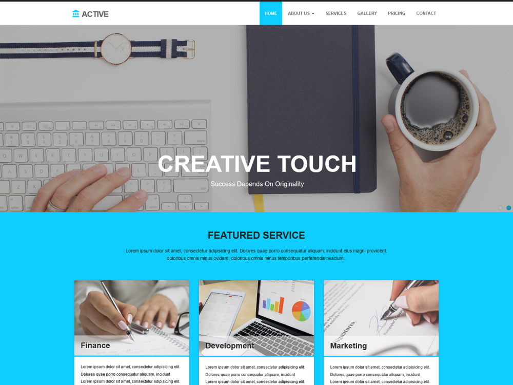 Active HTML Corporate Website Template