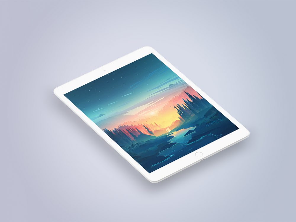 Clay iPad Pro PSD Mockup