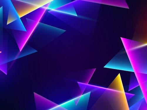 Coloured Neon Lights on Dark Background
