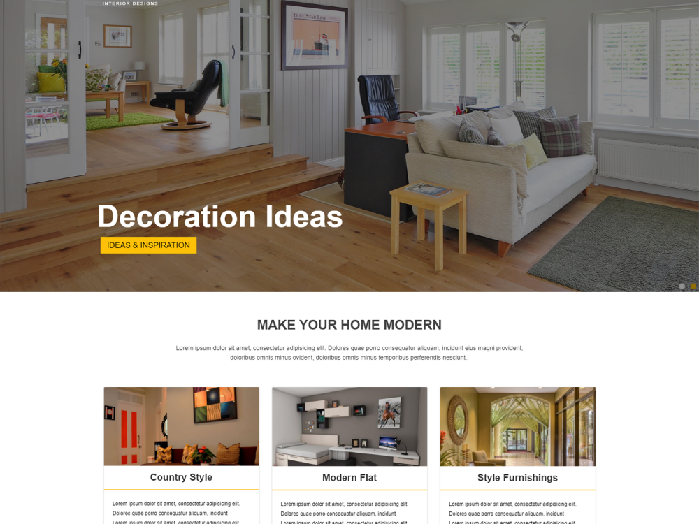 Custom Best Interior Design Website Template