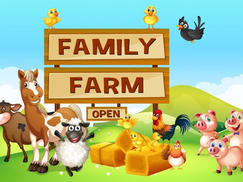 Farm Animals on the Farm Illustration