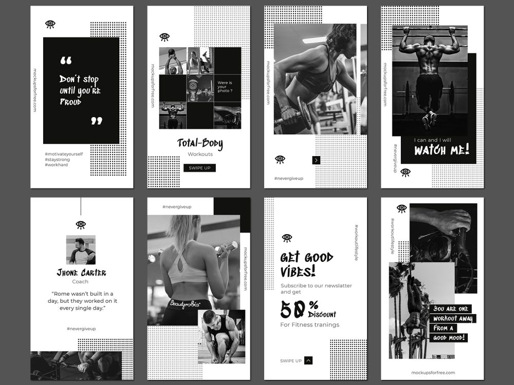 Fitness & Workout Instagram Stories Template