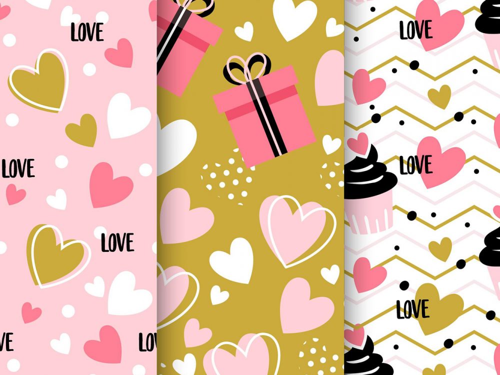 Flat Lovely Valentine's Day Pattern Collection