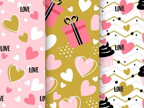 Flat Lovely Valentine's Day Pattern Collection