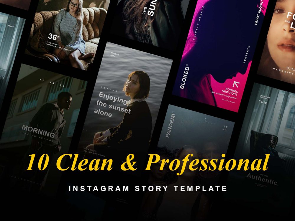 Free 10 Clean & Professional Instagram Story Template