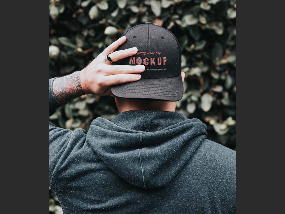 Free Black Cap Mockup