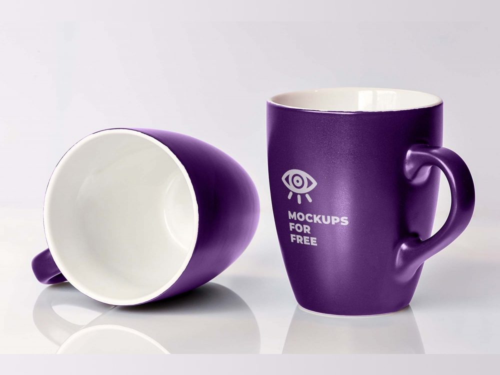 Free Ceramic Cups Mockup