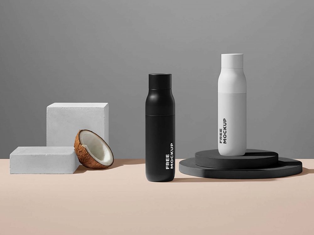 Free Cosmetic Bottle Packages Mockup