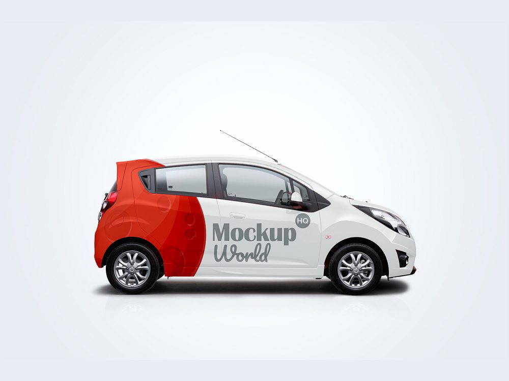Free Delivery Car Mockup