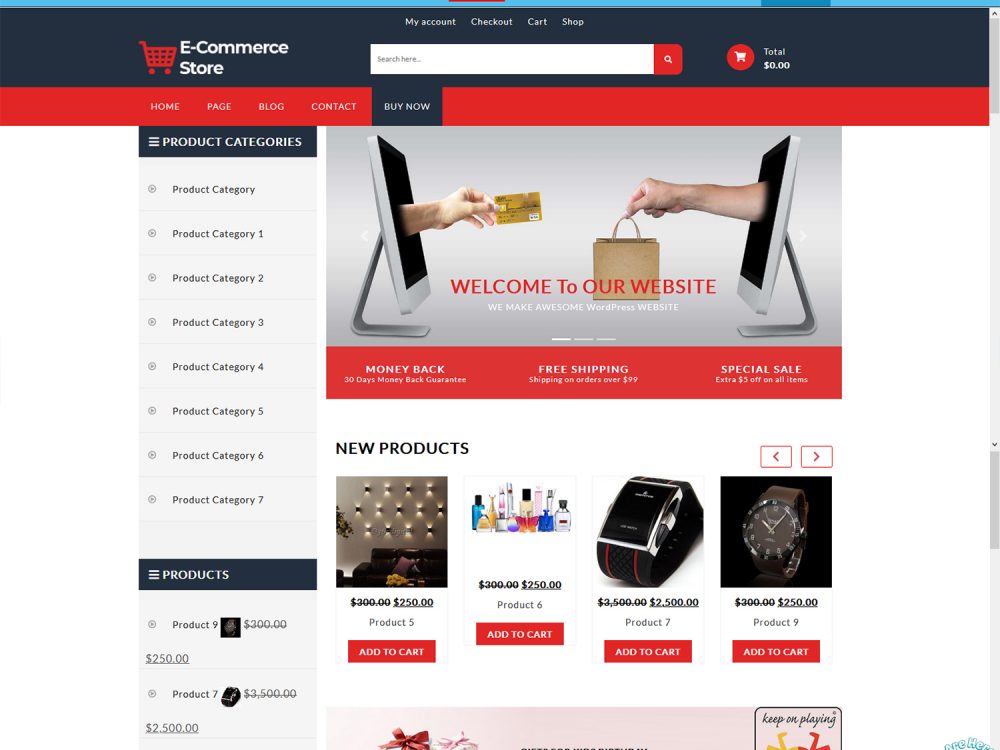 Free Ecommerce Shop WordPress Theme