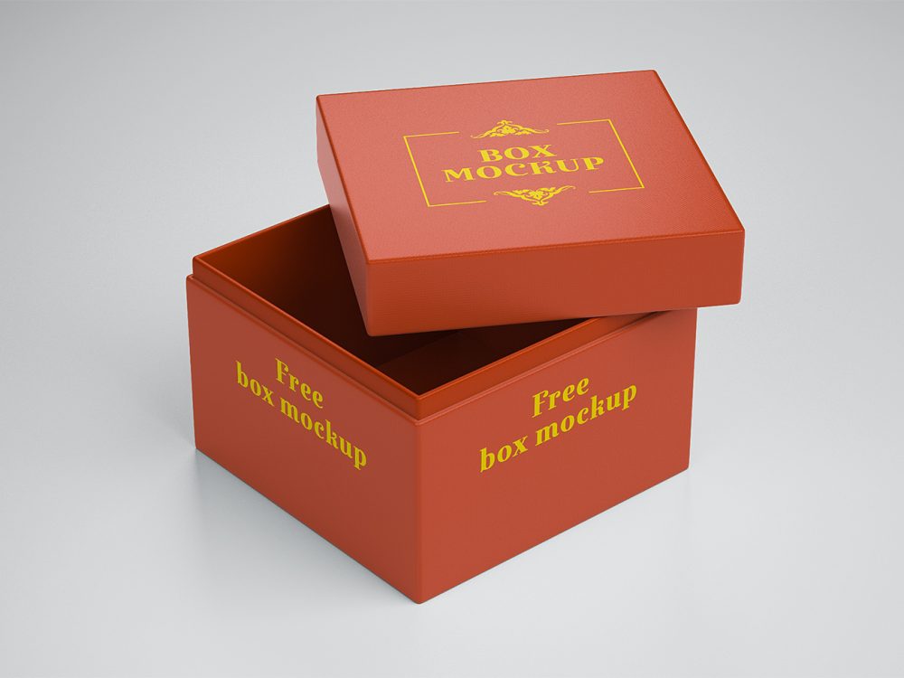 Free Gift Box Mockup