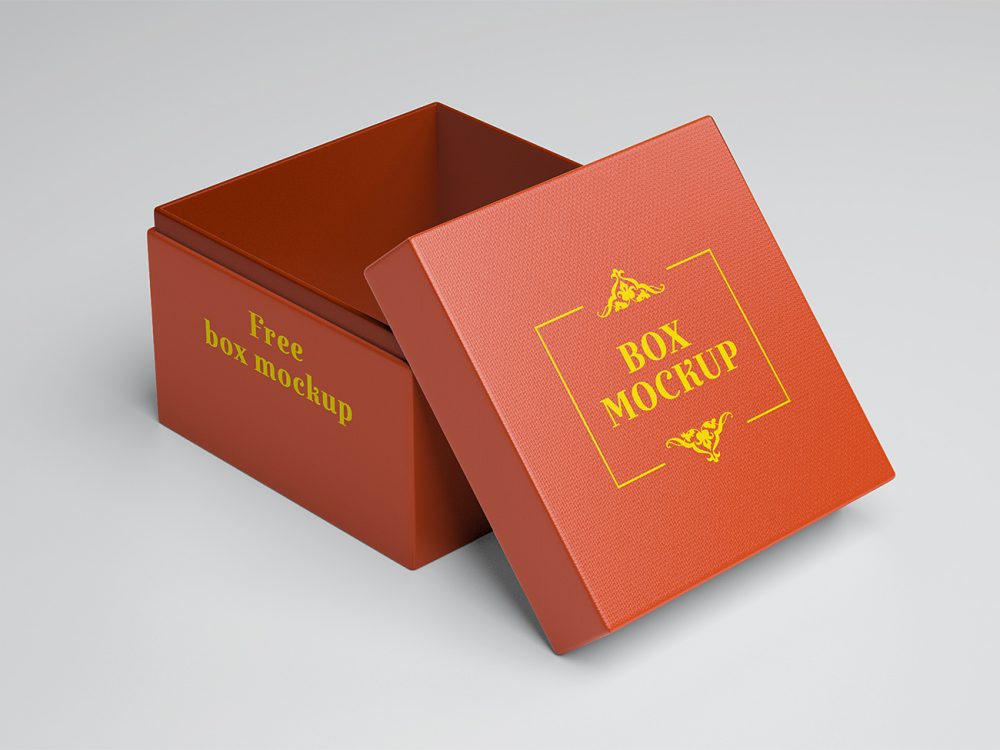 Free Gift Box Mockup