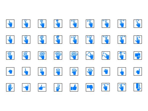 Free Hand Gestures iOS Tab Bar Icons