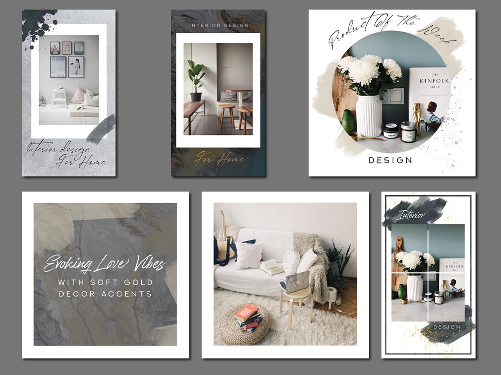 Free PSD Interior Instagram Posts and Stories Template