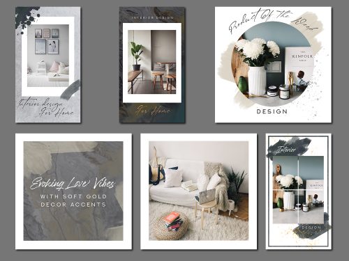 Free PSD Interior Instagram Posts and Stories Template