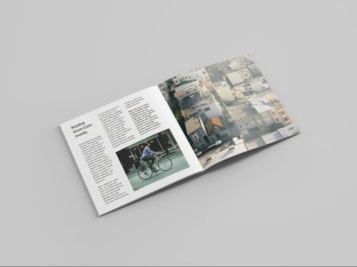 Free Square Magazine Mockup