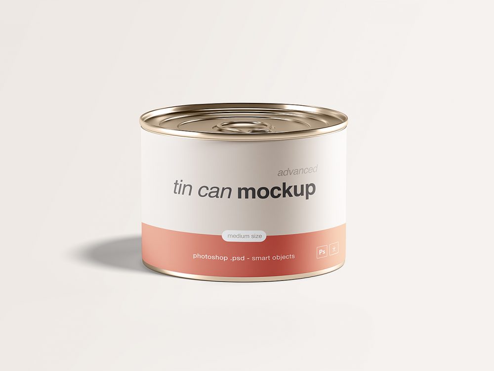 Free Tin Can Mockup
