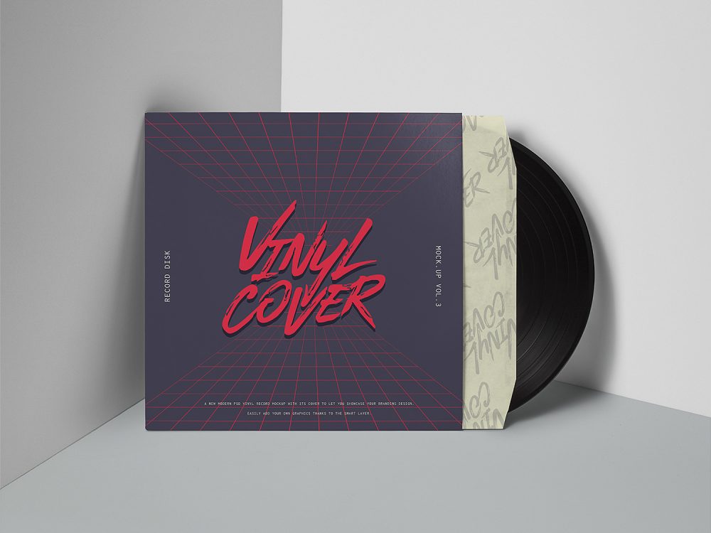 Free Vinyl Record Mockup