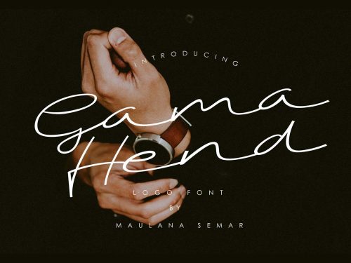 Gama Hend Handwriting Font