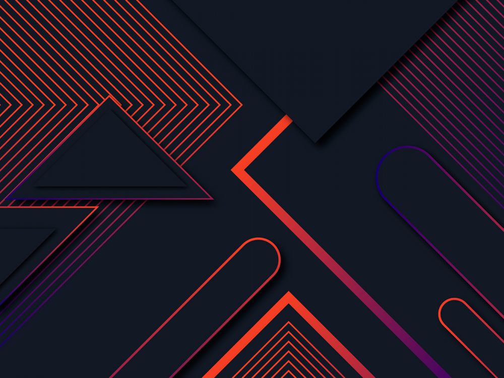Gradient Geometric Shapes on Dark Background