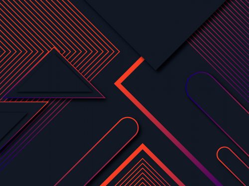 Gradient Geometric Shapes on Dark Background