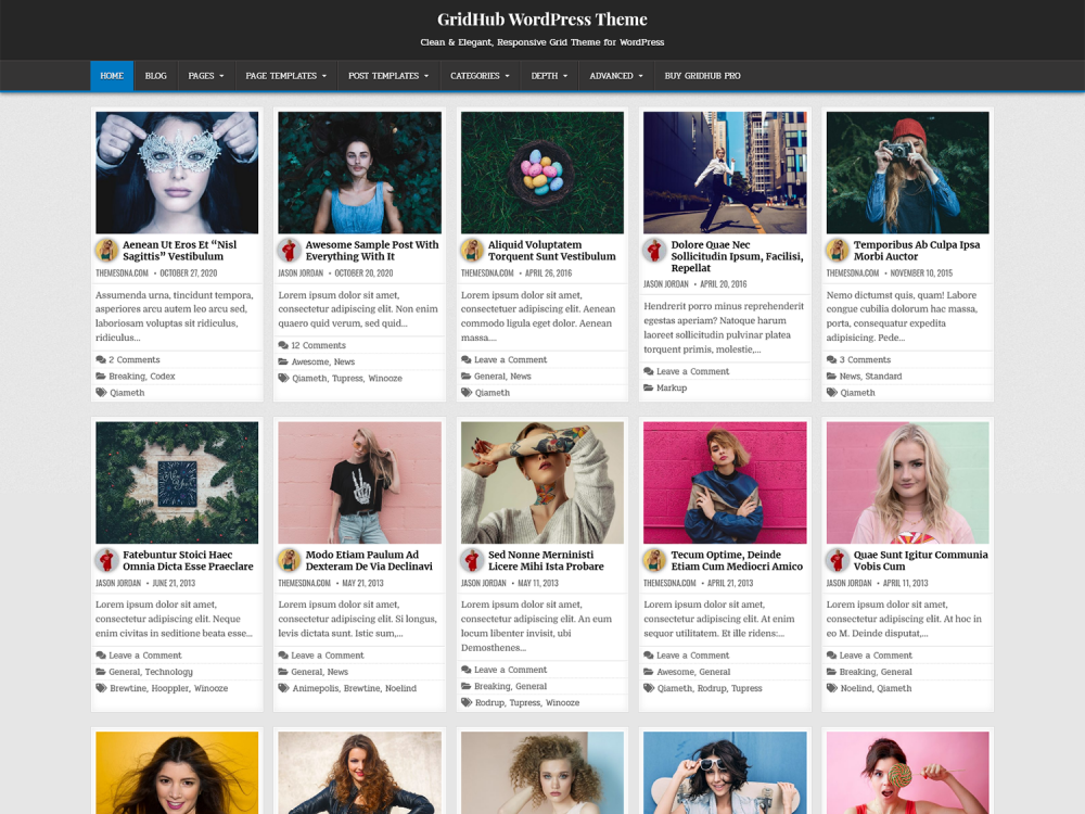 GridHub WordPress Theme