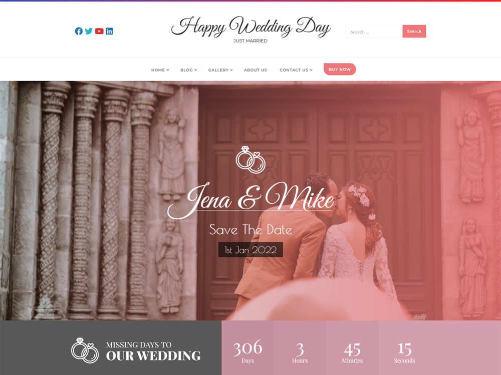 Happy Wedding Day WordPress Theme