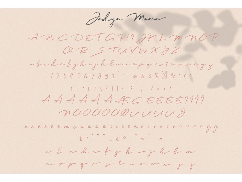 Jadyn Maria Luxury Font