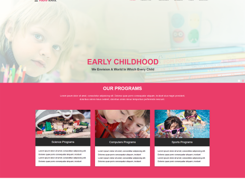 Kids Primary School HTML Website Template