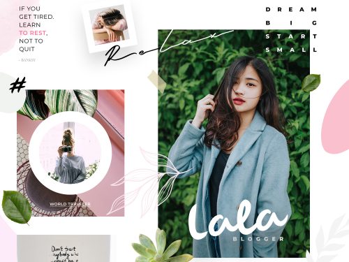 Lala Puzzle Instagram Templates PSD