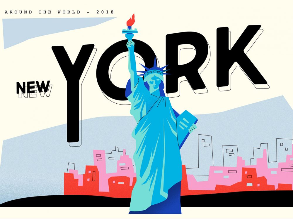 Landmark in New York Illustration