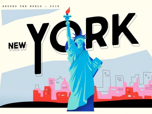 Landmark in New York Illustration