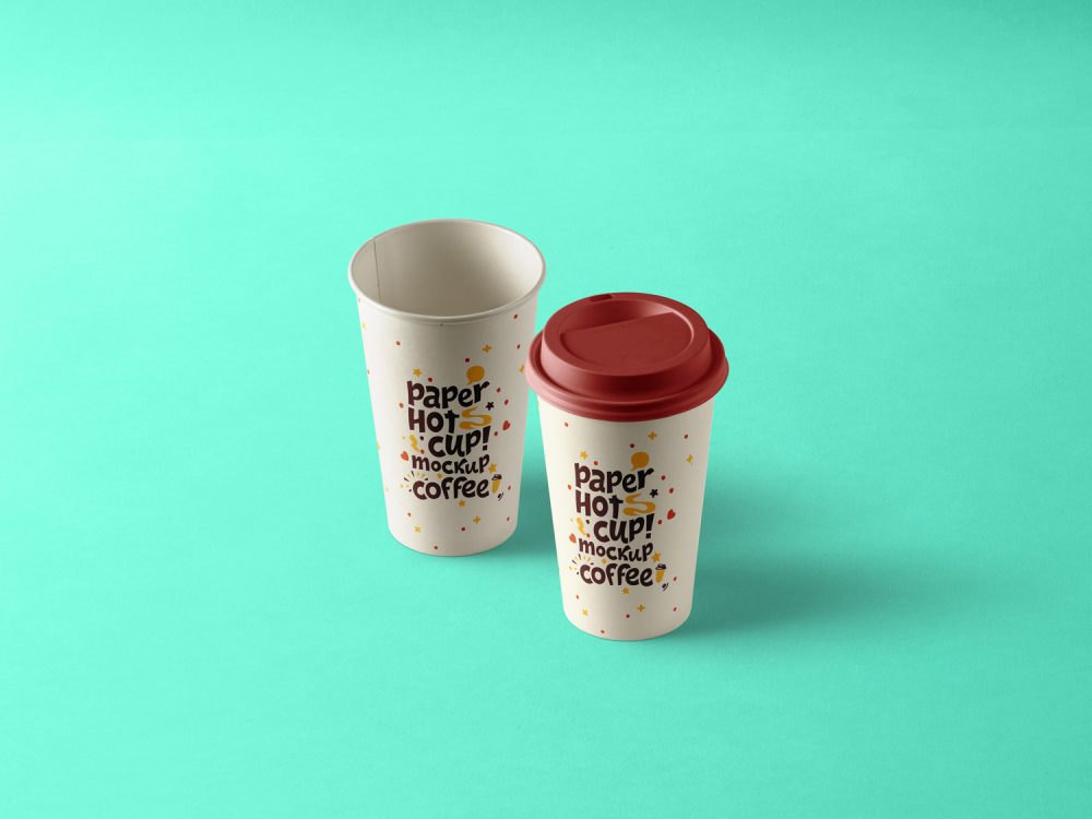 Paper Hot Cup Mockup PSD Template