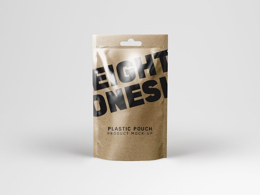 Realistic Plastic Pouch Mockup