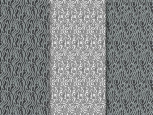 Rounded Lines Seamless Grey Tones Pattern