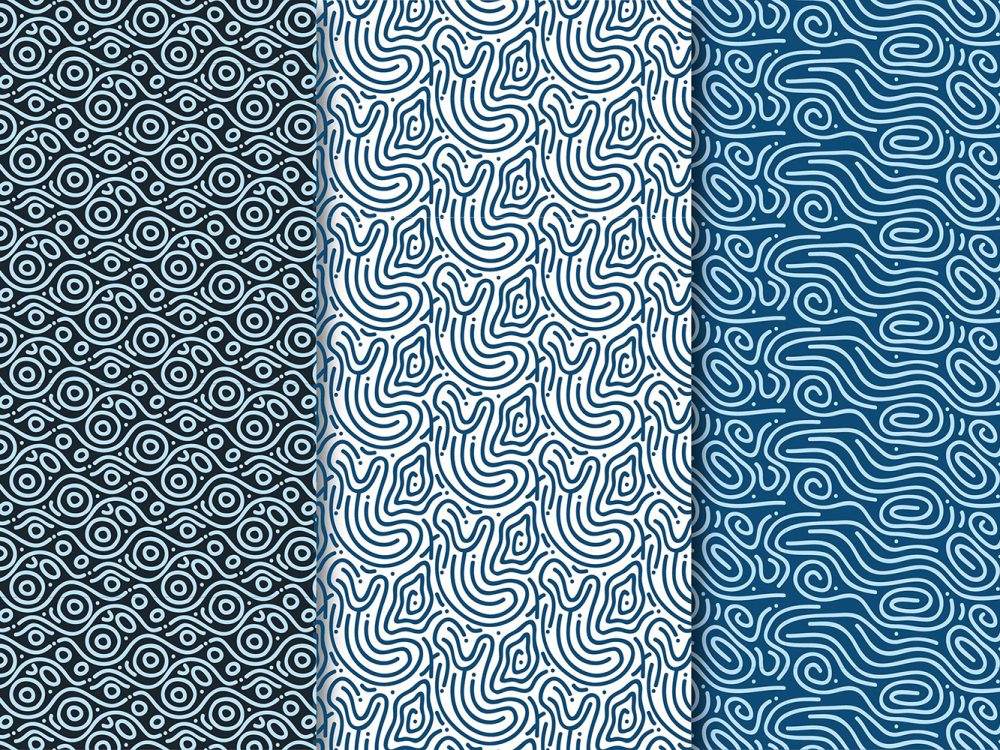 Rounded Lines Seamless Pattern Collection