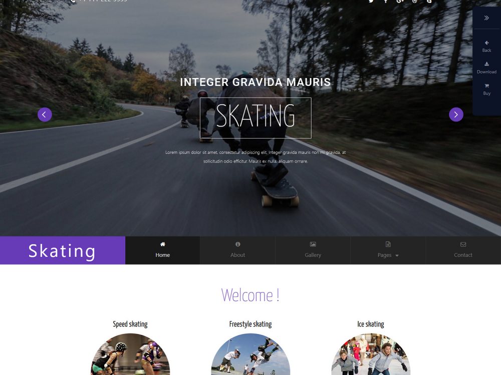 Skating Bootstrap Responsive Web Template
