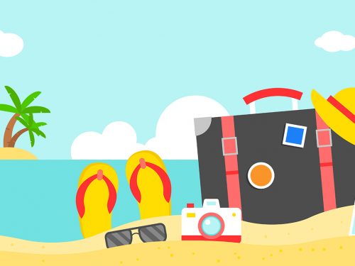 Summer Beach Poster Illustration