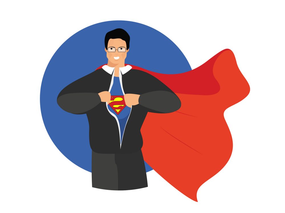 Superman Character Vector Illustration