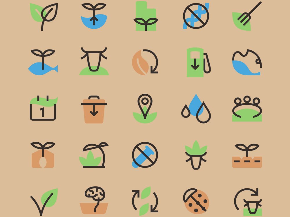 Sustainable Food Production Icons