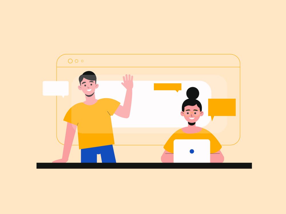 Team Of Works Vector Illustration