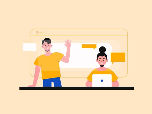 Team Of Works Vector Illustration