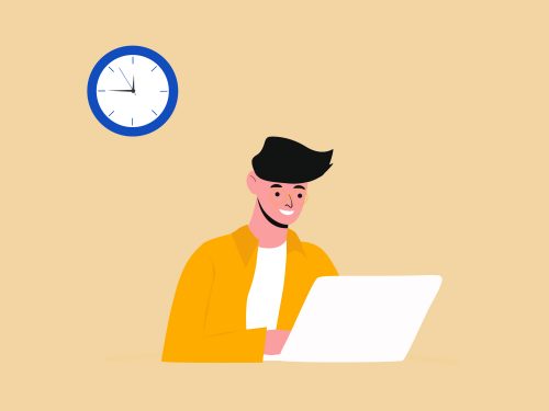 Time Does Not Wait Vector Illustration