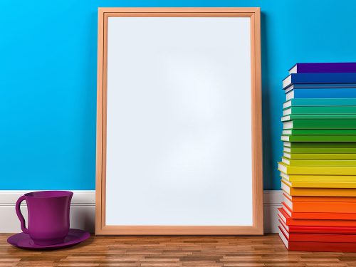 Wood Photo Frame Free Mockup