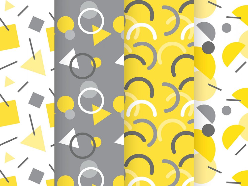 Yellow and Gray Geometric Pattern Collection