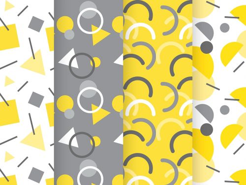 Yellow and Gray Geometric Pattern Collection